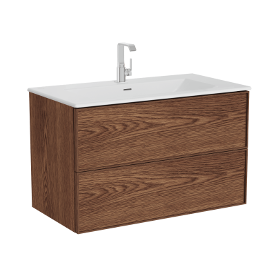 Тумба с раковиной для ванной VitrA Metropole Edge 67156 100 см грецкий орех МДФ