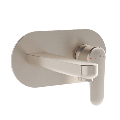 Встраиваемый смеситель для раковины VitrA Root Round A4272134EXP брашированный никель латунь