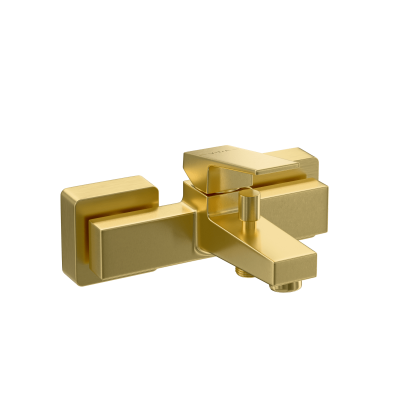 Настенный смеситель для ванны VitrA Minimax Square A4352025EXP однорычажный брашированное золото латунь