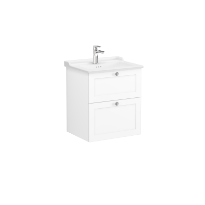 Тумба с раковиной для ванной VitrA Root Classic 68848 60 см матовая белая МДФ