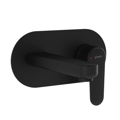 Встраиваемый смеситель для раковины VitrA Root Round A4272136EXP матовый черный латунь
