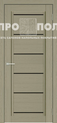 Дверь межкомнатная Е-25 Санремо какао / 2000х800 / Частично остекленная (ДЧ)