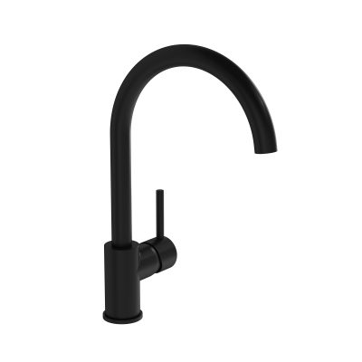 Смеситель для кухни VitrA Minimax S A4209136EXP с поворотным изливом однорычажный матовый черный латунь