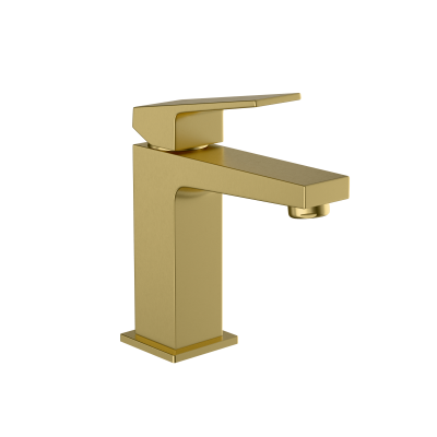 Смеситель для раковины VitrA Minimax Square A4372025EXP однорычажный брашированное золото латунь