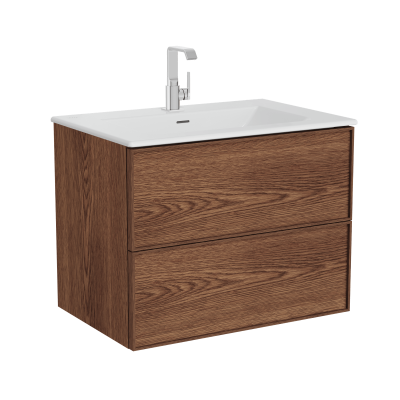Тумба с раковиной для ванной VitrA Metropole Edge 67155 80 см грецкий орех МДФ