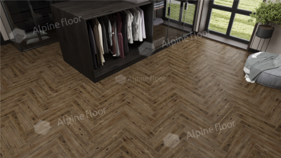 Ламинат Alpine Floor Herringbone 12 PRO Бордо LF106-10