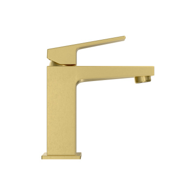 Смеситель для раковины VitrA Minimax Square A4372025EXP однорычажный брашированное золото латунь
