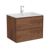 Тумба с раковиной для ванной VitrA Metropole Edge 67155 80 см грецкий орех МДФ