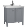 Тумба с раковиной для ванной VitrA Valarte 62154 80 см матовая серая МДФ