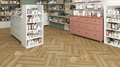 Ламинат Alpine Floor Herringbone 8 Pro Дуб Эльзас LF102-02 (606х101х8мм)