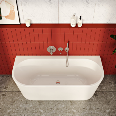 Ванна VitrA Geo 65420006000 180 x 80,5 см отдельностоящая акриловая прямоугольная белая