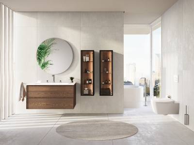 Тумба с раковиной для ванной VitrA Metropole Edge 67157 120 см грецкий орех МДФ