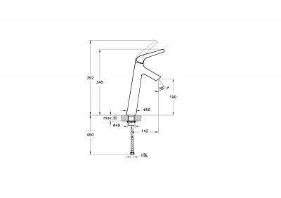 Смеситель для раковины VitrA Flow Soft A42301EXP однорычажный хром латунь