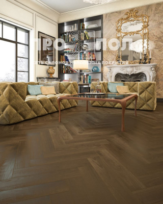 КВАРЦ-ВИНИЛ (ЗАМКОВЫЙ) PRIMAVERA HERRINGBONE 3290 ДУБ ОРЕХ АМЕРИКАНСКИЙ БРАШ